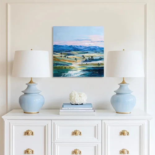 Vista 5 de ATELIYISHU Lienzo decorativo para pared, imágenes al aire libre, arte de pared, impresionismo, paisaje de naturaleza serena, pintura al óleo