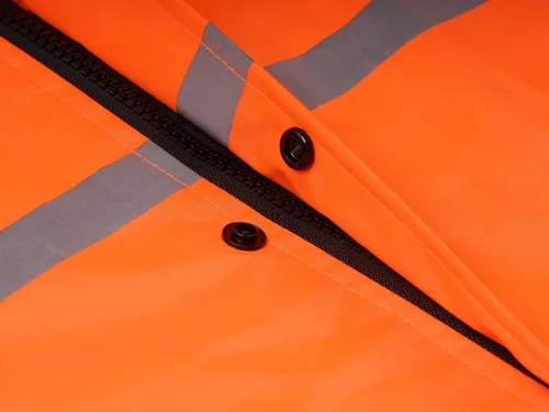 Vista 7 de Chaqueta de lluvia de seguridad larga con capucha para hombre, impermeable, poncho de emergencia