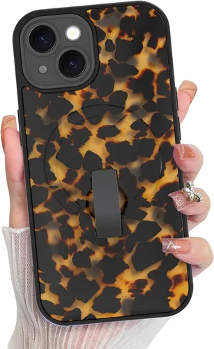 Vista 196 de KANGHAR Compatible con iPhone 17 Pro Case Spot Pattern - Negro Mancha rosada negra