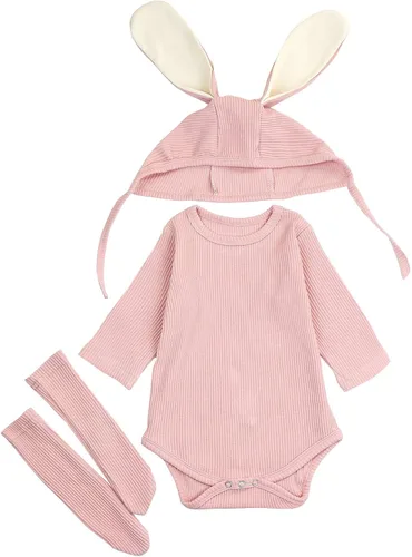 Vista 4 de AGQT Babys Bunny Costume Easter Halloween Outfit Set Size 0-24 Months