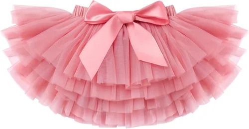 Vista 2 de Falda tutú para bebé niña con cubierta de pañal, flores de tul y diadema para primer cumpleaños, trajes de 0-3T
