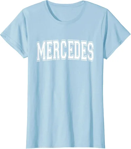 Vista 21 de MERCEDES TX TEXAS USA - Camiseta deportiva vintage estilo Varsity, Negro, S