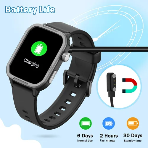 Vista 8 de Reloj inteligente para niños para niño niña, relojes para niños con 19 modos deportivos, frecuencia cardíaca, monitor de sueño, podómetro