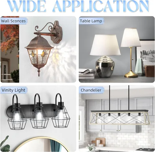 Vista 7 de GvvooHome Bombillas LED Edison, bombilla E26 equivalente a 60 vatios, no regulable, blanco frío 4000 K, bombillas vintage ST58, 90+ CRI, 6 W 600 LM