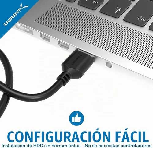Vista 4 de SABRENT Cable adaptador USB 3.1 a 2.5 pulgadas SATA SSD/disco duro, UASP