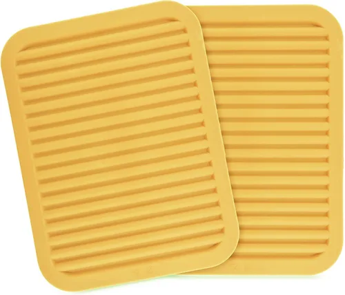 Vista 16 de Salvamanteles para platos, salvamanteles de silicona versátiles para cocina, tapete de platos y soporte para ollas para encimera, tapete resistente