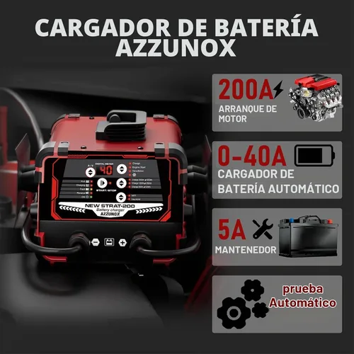 Vista 3 de Mantenedor del cargador de batería de coche de 12V/24V, carga Red