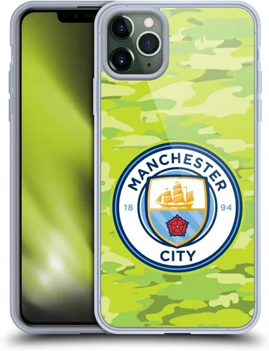 Vista 166 de Head Case Designs Funda de gel con licencia oficial del Manchester City Man City FC Blue Moon Badge Camou [protección de grado militar] compatible