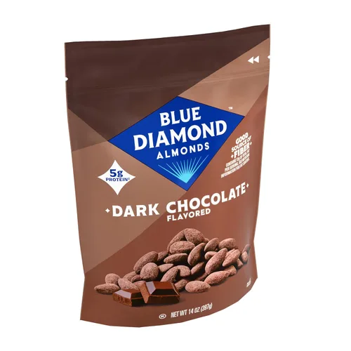 Vista 5 de Blue Diamond Almonds, Almendras espolvoreadas de cacao asadas al horno, 14 onzas