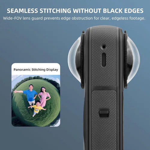 Vista 4 de Protector de lente X5 Premium para Insta360 X5, cubierta protectora de lente de vidrio templado de alta transparencia para cámara protectora Insta