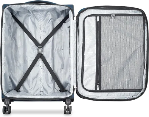Vista 5 de DELSEY Paris Sky Max 2.0 Softside - Equipaje expandible con ruedas giratorias, Azul, Sky Max 2.0 Softside - Equipaje expandible con ruedas giratorias