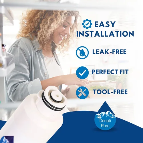Vista 5 de Paquete de 4 filtros de agua de repuesto para refrigerador Samsung RF263TEAESR, compatible con Samsung DA29-00020B, DA29-00020A, cartucho de filtro
