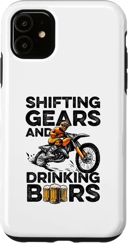 Vista 5 de Funda para moto de motocross para iPhone 15 y cerveza para motocross