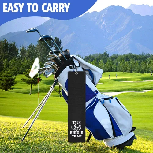 Vista 5 de Hafhue Talk Birdie to Me - Divertida toalla de golf, regalos de golf para hombres y mujeres, accesorios de golf para hombres o mujeres, regalos