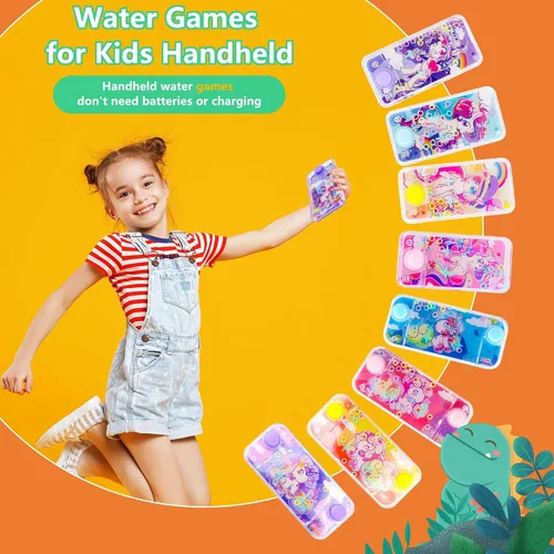 Vista 3 de 8 piezas de mano juegos de agua de mano anillo de lanzamiento de agua juego de anillo de agua de mano juguete para niños regalos de fiesta novedad