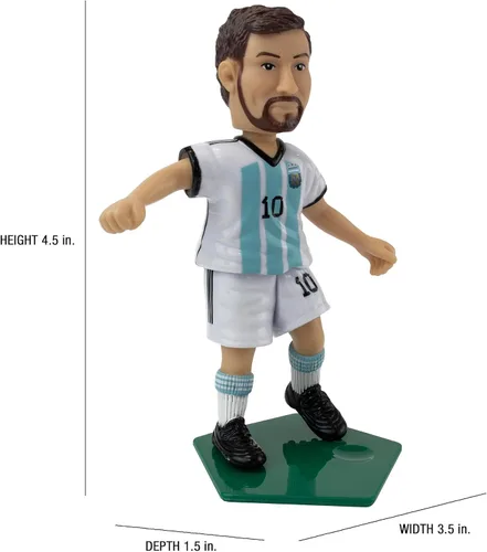 Vista 3 de Maccabi Figura de acción oficial de fútbol del equipo nacional argentino de Lionel Messi, 4.5 pulgadas de alto x 3.5 pulgadas de ancho x 1.5