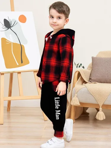Vista 52 de Conjunto de ropa para bebés y niños pequeños, camisa con capucha y pantalones deportivos para otoño e invierno