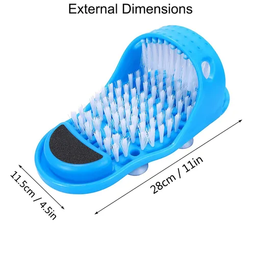 Vista 3 de Cepillo limpiador de pies Magic Feet Simple Scrubber Feet Shower Spa Easy Feet Cleaning Slipper Exfoliating Foot Massager Brush para adultos unisex