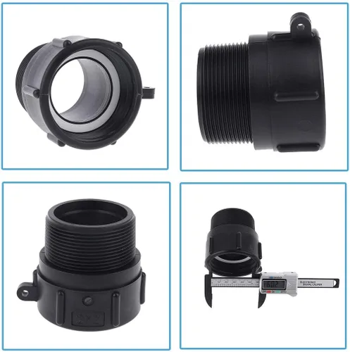 Vista 2 de S60x6 Female Buttress x 2" Male IBC-Tank Adapter Water Hose Adapter Garden Hose Connector IBC-Tank for Replacement