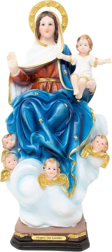 Vista 2 de DVDMATINEMOVIES - Estatua de resina de Virgen de Loreto, varios tamaños, Virgen de Loreto, decoración del hogar, eventos, iglesia, regalo católico