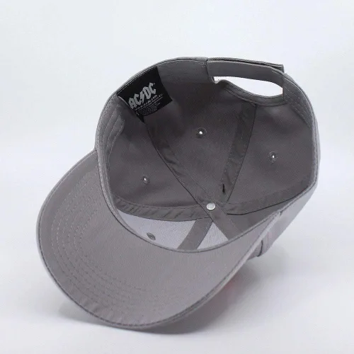 Vista 3 de Gorra de béisbol ajustable con banda de roca dura de color rojo y blanco, Beísbol, talla única