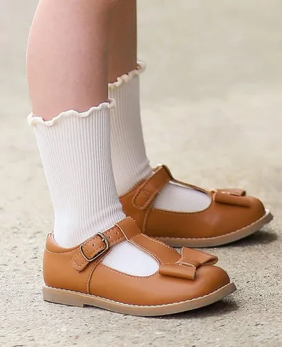 Vista 8 de Jefferies Socks Calcetines de tripulación con volantes para niñas, paquete de 5