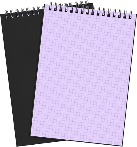 Vista 22 de Engrowtic Paquete de 1 bloc de notas en espiral de papel cuadriculado A5, bloc de notas encuadernado con alambre, bloc de notas de cuadrícula