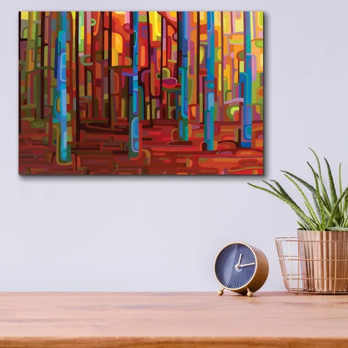 Vista 8 de Epic Art 'Promenade' de Mandy Budan, arte de pared de vidrio acrílico, 16"x12