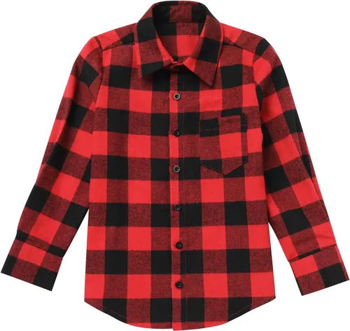 Vista 5 de AWIBMK Trajes familiares a juego para Navidad, color verde y rojo, a cuadros, vestidos para mamá e hija, otoño, invierno, Navidad, trajes familiares
