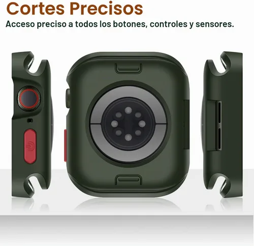 Vista 4 de Amizee 2 Pack Estuche Resistente Compatible con Apple Watch Serie 9/8/7 41mm SE 3/2/1 Serie 6/5/4 40mm, Funda Protectora Amortiguadora de TPU Blanda