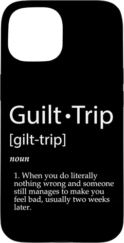 Vista 6 de Guilt Trip Definition Sarcastic Joke for Mean Adult Parents Case for iPhone 17