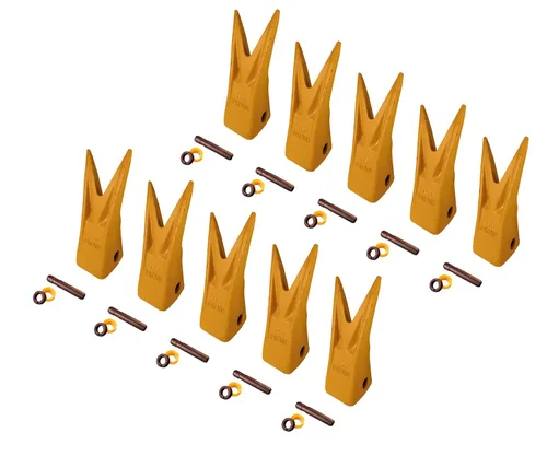 Vista 13 de Cubo de excavadora Tiger Rock diente w Pins, compatible con CAT J250 Series- 1U-3252WTL (1)
