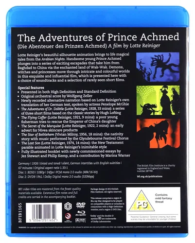 Vista 2 de The Adventures of Prince Achmed (Dual Format) Blu-ray Region B Import- UK