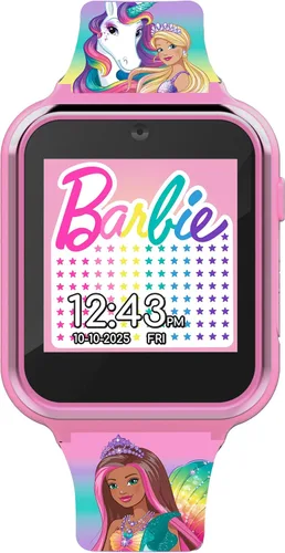 Vista 2 de Accutime Barbie - Reloj inteligente para niños con pantalla táctil de aprendizaje educativo, juguete para niñas, niños, niños pequeños, cámara