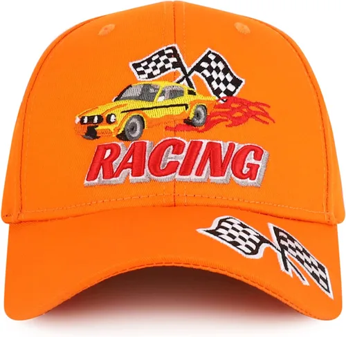 Vista 10 de Trendy Apparel Shop Gorra de béisbol con bandera de carreras bordada en 3D