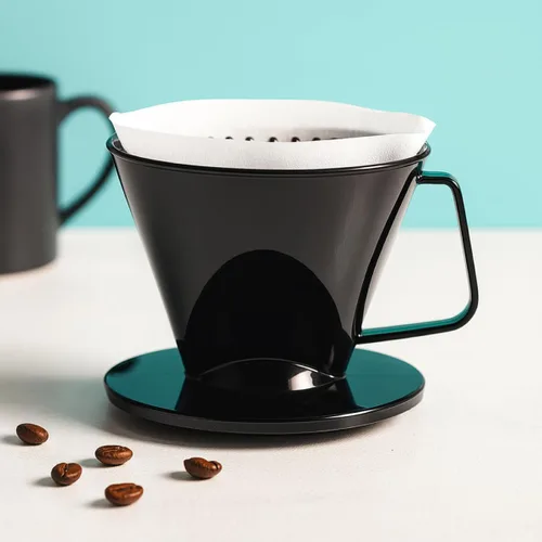 Vista 7 de Cono de Filtro de Café para Verter Fino, Tamaño Número 1, Negro, Prepara de 1 a 2 Porciones