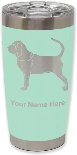 Vista 27 de LaserGram Vaso aislado al vacío de 20 onzas, perro sabueso, grabado personalizado incluido (negro)