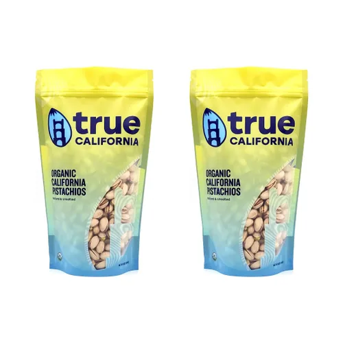 Vista 9 de True California Pistachos orgánicos secos tostados y ligeramente salados marinos (1 libra) en la cáscara - Snacks saludables, veganos y sin gluten