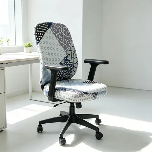 Vista 2 de Melaluxe Funda para silla de oficina de computadora, funda universal protectora y elástica para silla giratoria elástica