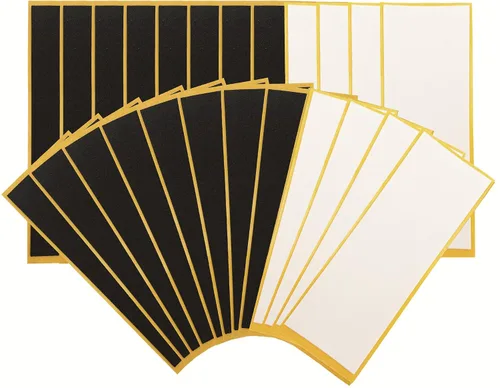 Vista 6 de Cinta de agarre de espuma para diapasón, cinta antiderrapante para monopatín de dedo 40mmX110mm (8 piezas negras 4 piezas blancas)