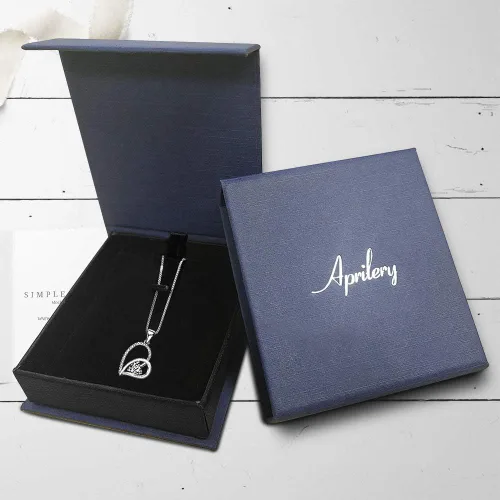 Vista 9 de Aprilery Locket Necklaces for Women, Dainty Initial Pearl Crystal Heart Pendant Necklaces Silver Chain Costume Jewelry for Teen Girls Gifts for Her