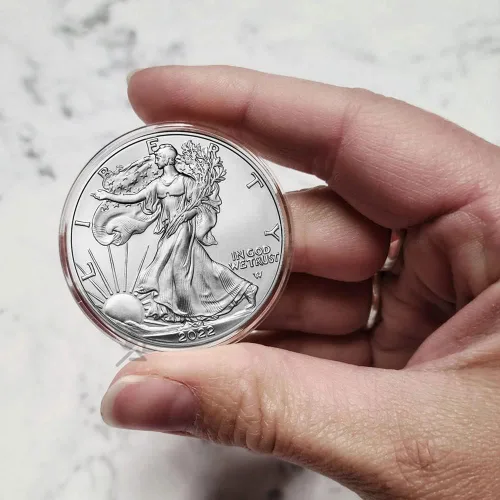 Vista 6 de (20) Air-tite H-40 - Cápsulas de soporte para monedas de ajuste directo para American Silver Eagles y 1 onza China Silver Panda Sterling por