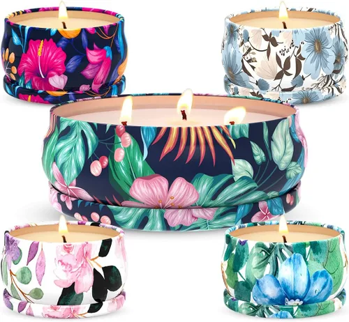 Vista 8 de 3 Packs Citronella Candle Outdoor, Large 3-Wick 13.5oz Lemongrass Scented Natural Soy Wax Long Burning Candles for Outside Patio Porch