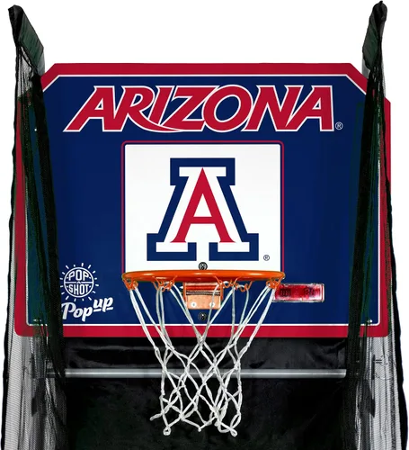 Vista 3 de Pop-A-Shot - Tailgate Game with NCAA Graphics l Arcade Basketball Inside, Out, and On The Go Infrared Sensor Scoring 3 Balls Foldable