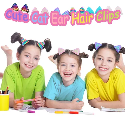 Vista 5 de 12 pinzas para el pelo y pasadores brillantes con purpurina para niñas, niños pequeños y niños, horquillas para el pelo de animales
