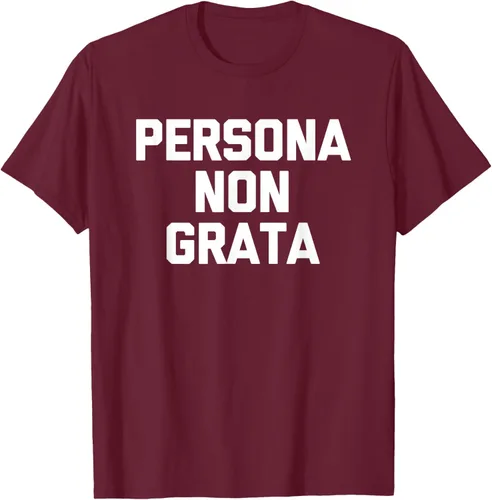 Vista 13 de Persona Non Grata - Divertida camiseta sarcástica con frase sarcástica, Negro