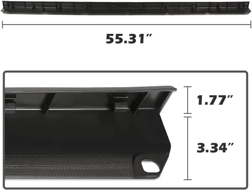 Vista 9 de PIT66 Tapa de moldura del portón trasero, protector de moldura del alerón de la tapa del portón trasero compatible con Toyota Tacoma 2005-2015,