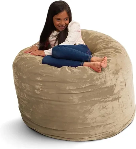 Vista 15 de ULTIMATE SACK Puf de gran tamaño de 3 pies para adultos, funda de piel