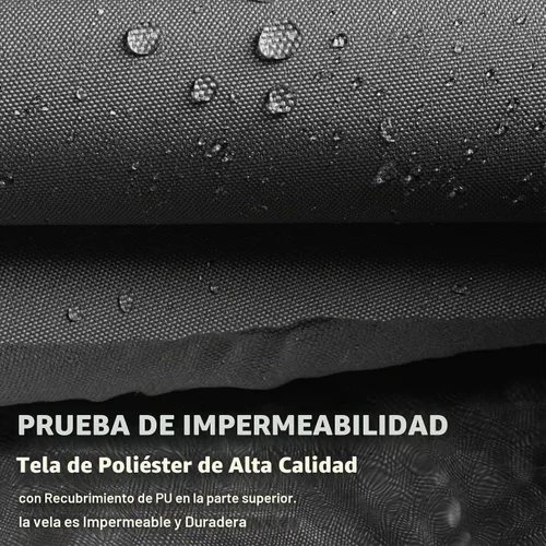 Vista 5 de LOVE STORY Vela de Sombra Solar Rectangular Impermeable de 6.5' x 10' Gris Oscuro Resistente a UV para Patio Exterior Jardín Patio Trasero