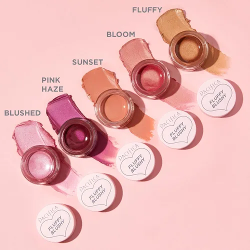 Vista 7 de Pacifica Rubor cremoso esponjoso – Maquillaje facial – Color de mejillas y labios, color fucsia brillante batido al aire para mejillas y labios